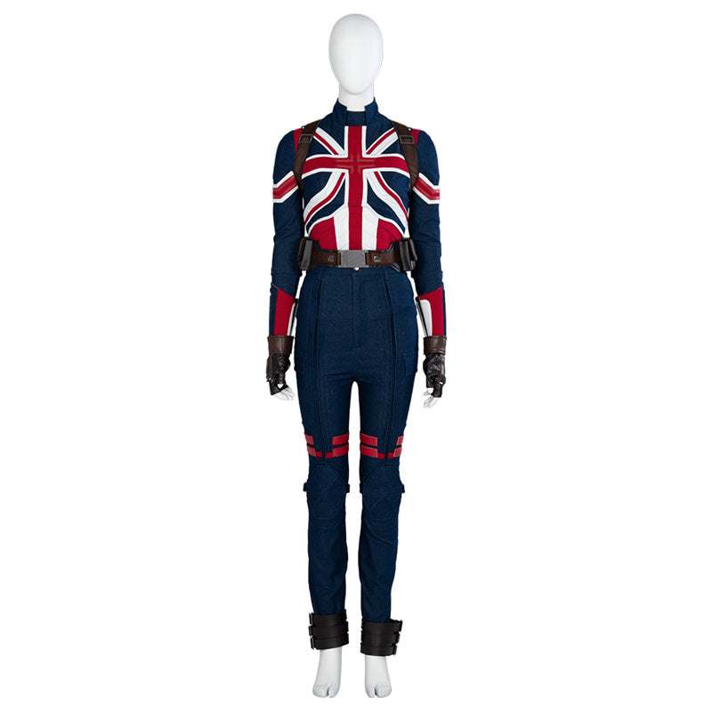 Movie Doctor Strange 2 Margaret Peggy Carter Cosplay Costume Captain Carter Bodysuit Battle Suit - Image 5