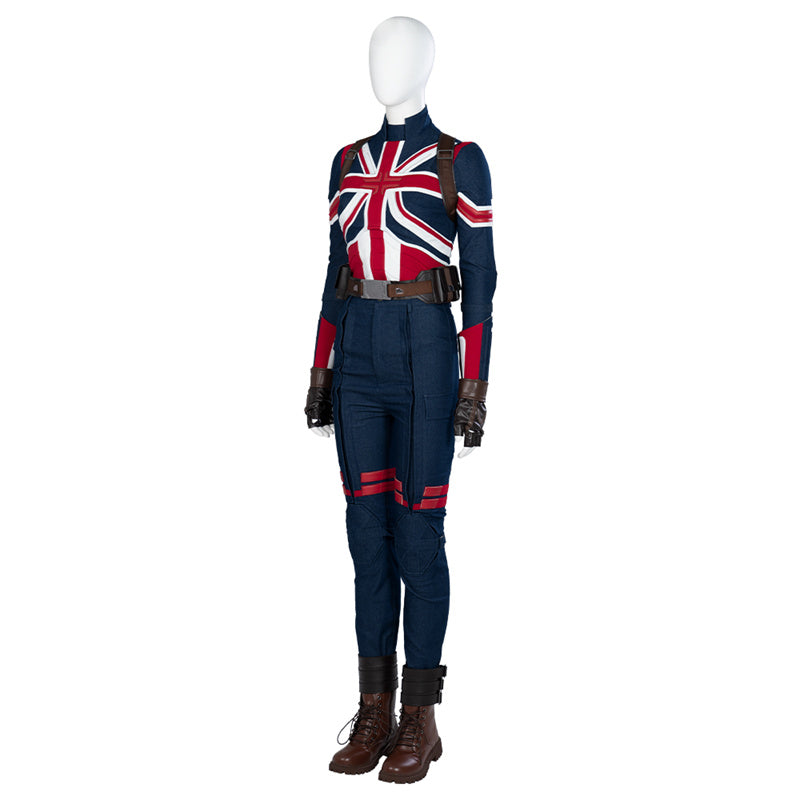 Movie Doctor Strange 2 Margaret Peggy Carter Cosplay Costume Captain Carter Bodysuit Battle Suit - Image 3