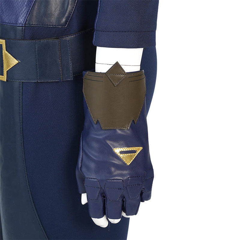 2022 Captain Marvel Carol Danvers Cosplay Costume Superhero Supergirl Battle Suit Blue Bodysuit - Image 16