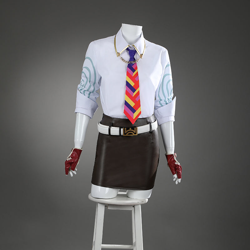 Valorant Chamber Female Cosplay Costume Game Valorant Dress Uniform Halloween Carnival Suit - Image 4