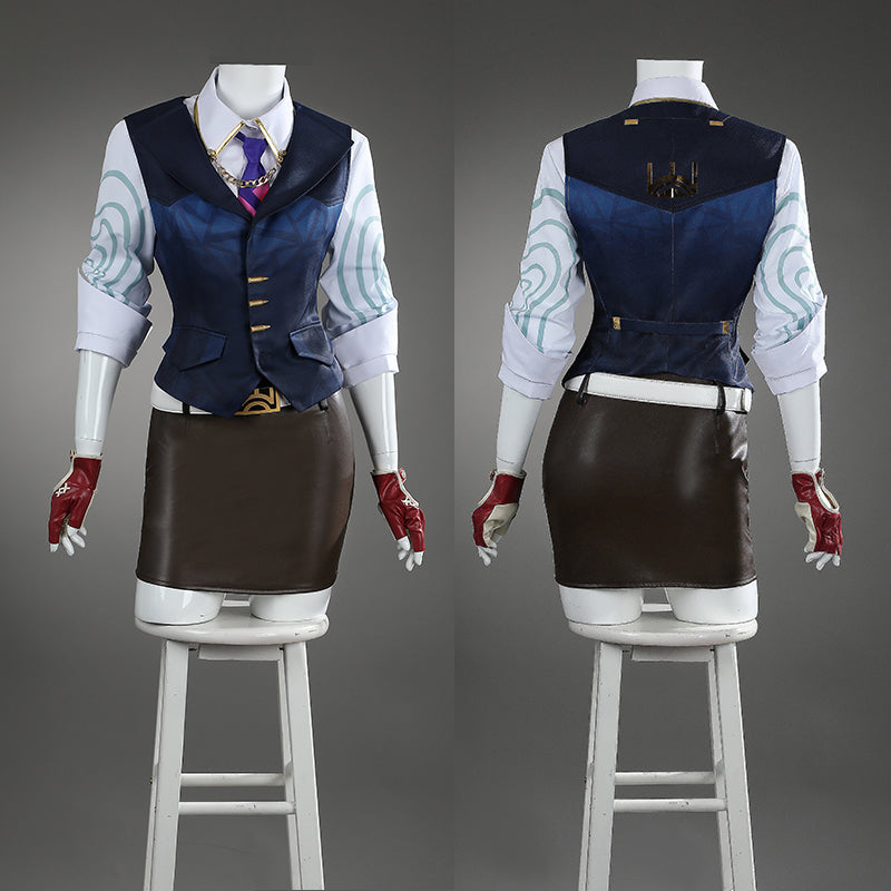 Valorant Chamber Female Cosplay Costume Game Valorant Dress Uniform Halloween Carnival Suit - Image 2