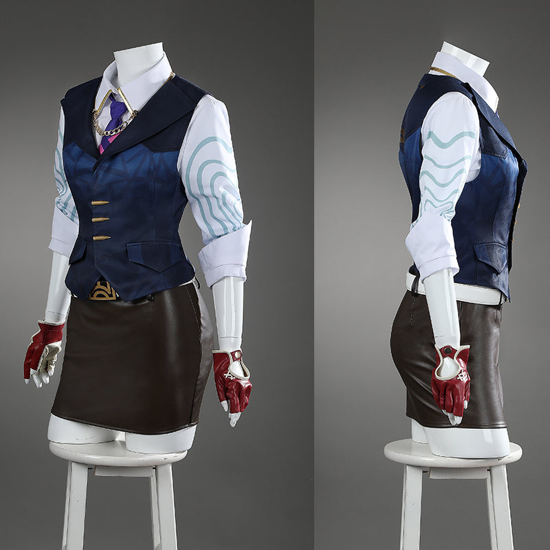 Valorant Chamber Female Cosplay Costume Game Valorant Dress Uniform Halloween Carnival Suit - Image 3