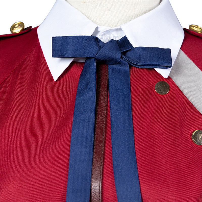 Anime Lycoris Recoil Nishikigi Chisato Cosplay Costume Red School Uniform JK Dress - Image 11
