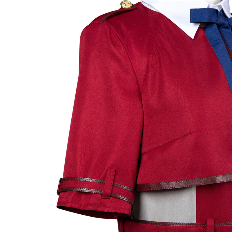 Anime Lycoris Recoil Nishikigi Chisato Cosplay Costume Red School Uniform JK Dress - Image 13