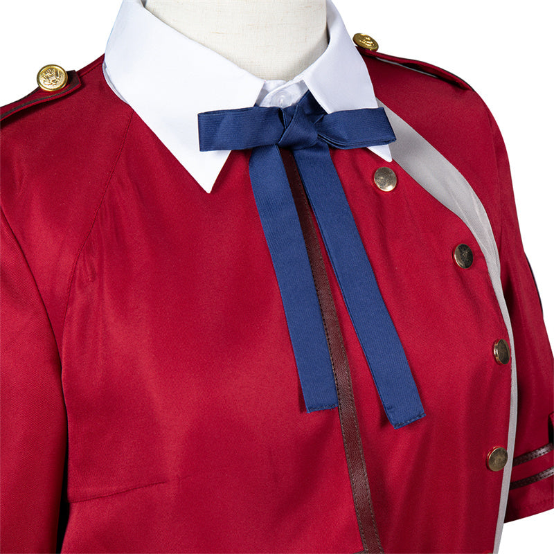 Anime Lycoris Recoil Nishikigi Chisato Cosplay Costume Red School Uniform JK Dress - Image 14
