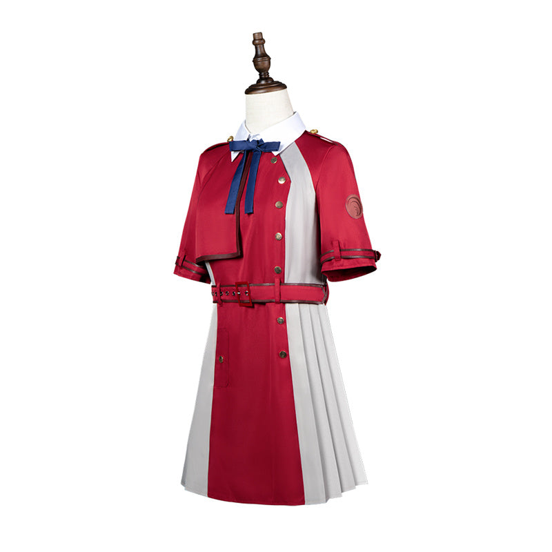 Anime Lycoris Recoil Nishikigi Chisato Cosplay Costume Red School Uniform JK Dress - Image 3