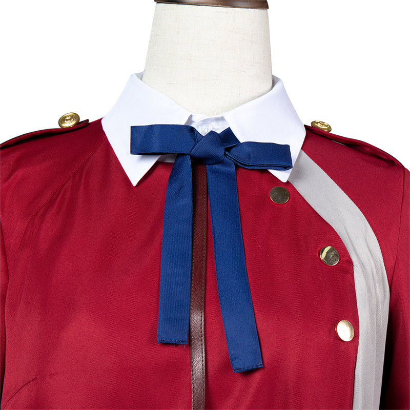 Anime Lycoris Recoil Nishikigi Chisato Cosplay Costume Red School Uniform JK Dress - Image 6