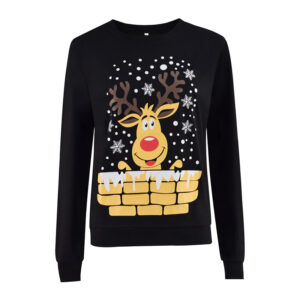 2022 Merry Christmas Sweatshirt Winter Elf Snow Sweatshirt Christmas New Year Party Costume