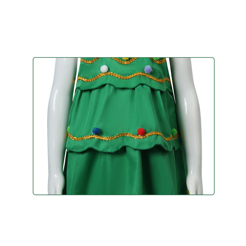 Christmas Costume Christmas Tree Dress For Girls Holiday Party Suit - Image 7
