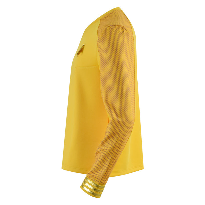 Star Trek: Strange New Worlds Captain Christopher Pike Cosplay Costume Yellow Uniform Shirt - Image 4