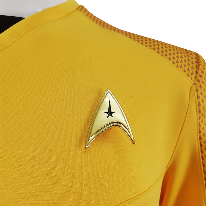 Star Trek: Strange New Worlds Captain Christopher Pike Cosplay Costume Yellow Uniform Shirt - Image 7