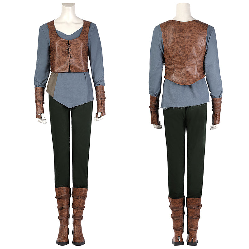 Ciri Cosplay The Witcher Season 2 Costume Cirilla Fiona Elen Riannon Outfit With Shoes - Image 2