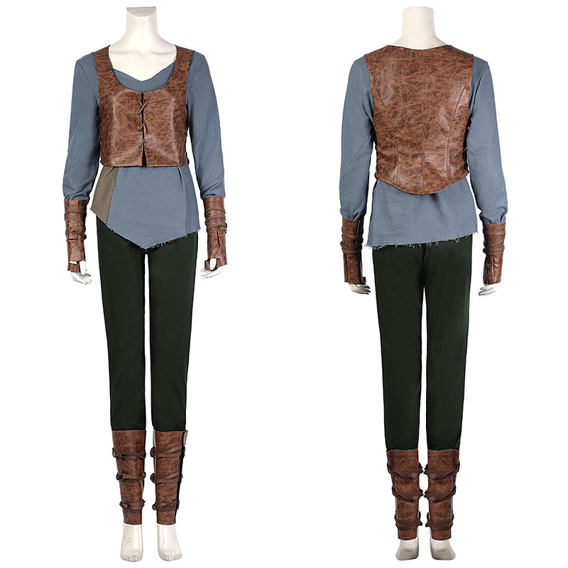 Ciri Cosplay The Witcher Season 2 Costume Cirilla Fiona Elen Riannon Outfit With Shoes - Image 3