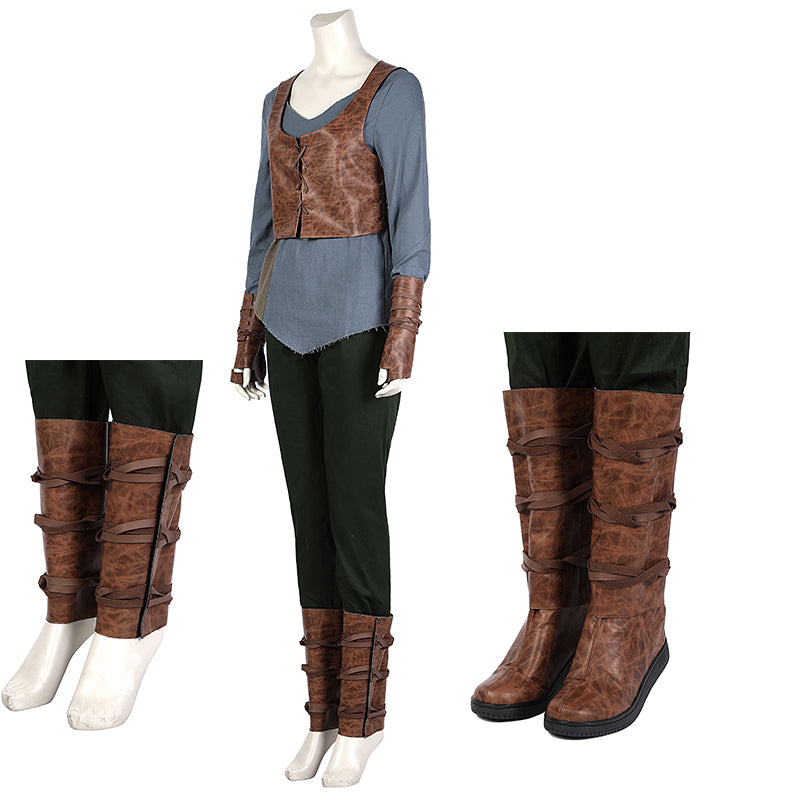 Ciri Cosplay The Witcher Season 2 Costume Cirilla Fiona Elen Riannon Outfit With Shoes - Image 8