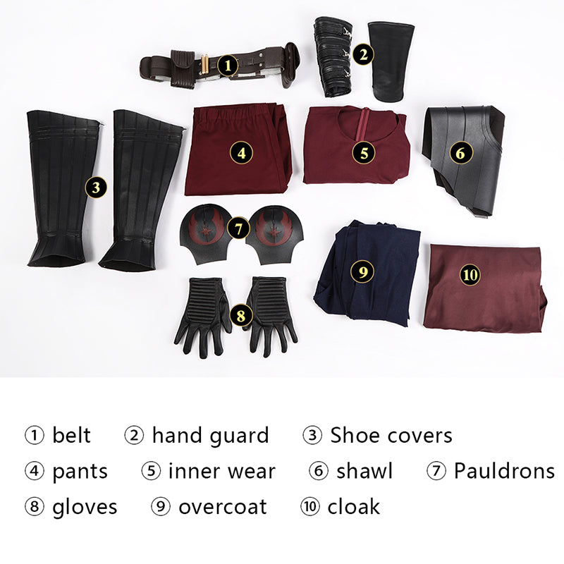 Clone Wars Anakin Cosplay Costume Star Wars Anakin Skywalker Uniform Halloween Cloak Outfits - Image 7