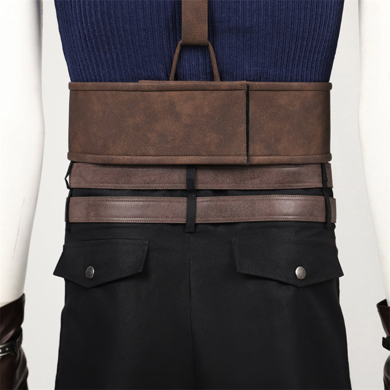 FF7 Cloud Strife Cosplay Final Fantasy VII Remake Costume Halloween Outfit Version 2 - Image 18