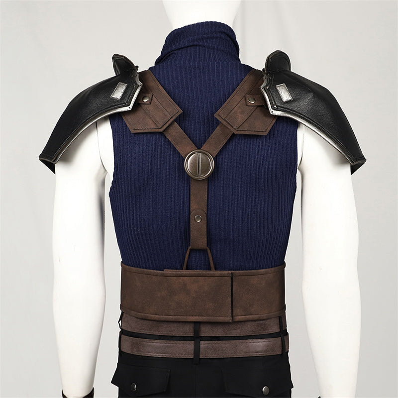 FF7 Cloud Strife Cosplay Final Fantasy VII Remake Costume Halloween Outfit Version 2 - Image 16