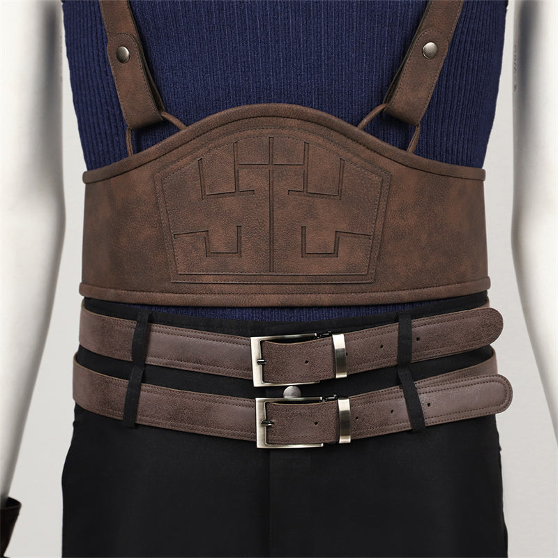 FF7 Cloud Strife Cosplay Final Fantasy VII Remake Costume Halloween Outfit Version 2 - Image 11