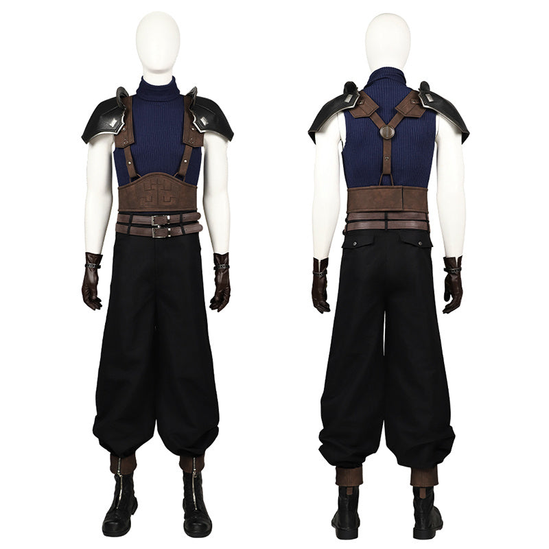 FF7 Cloud Strife Cosplay Final Fantasy VII Remake Costume Halloween Outfit Version 2 - Image 3