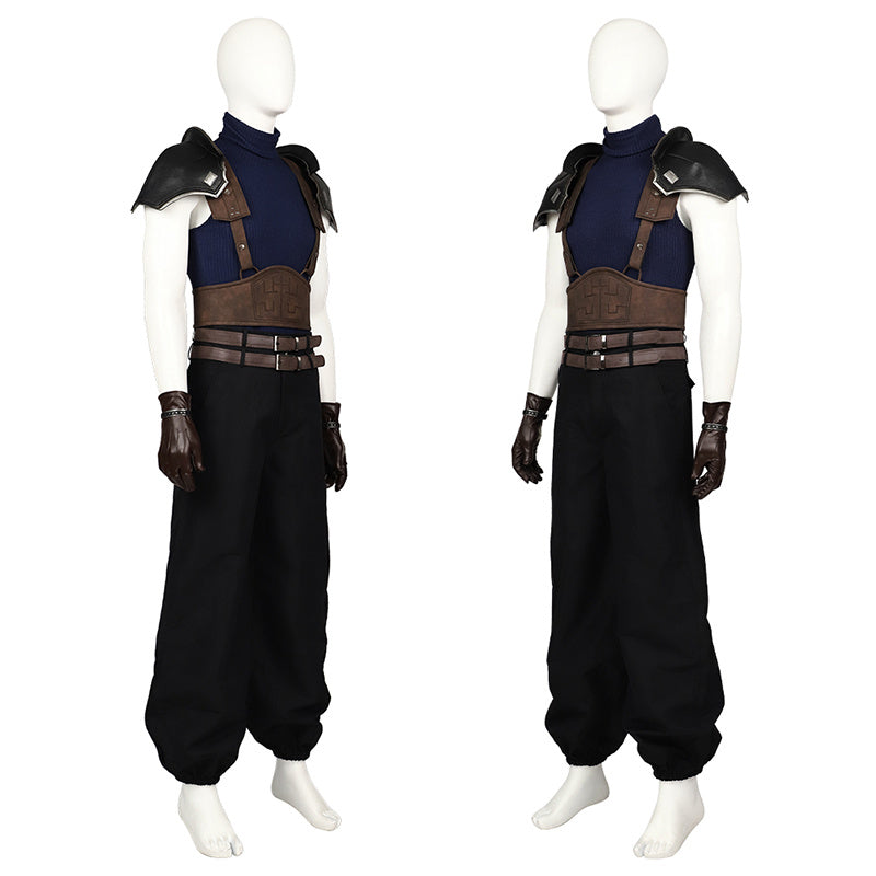 FF7 Cloud Strife Cosplay Final Fantasy VII Remake Costume Halloween Outfit Version 2 - Image 4