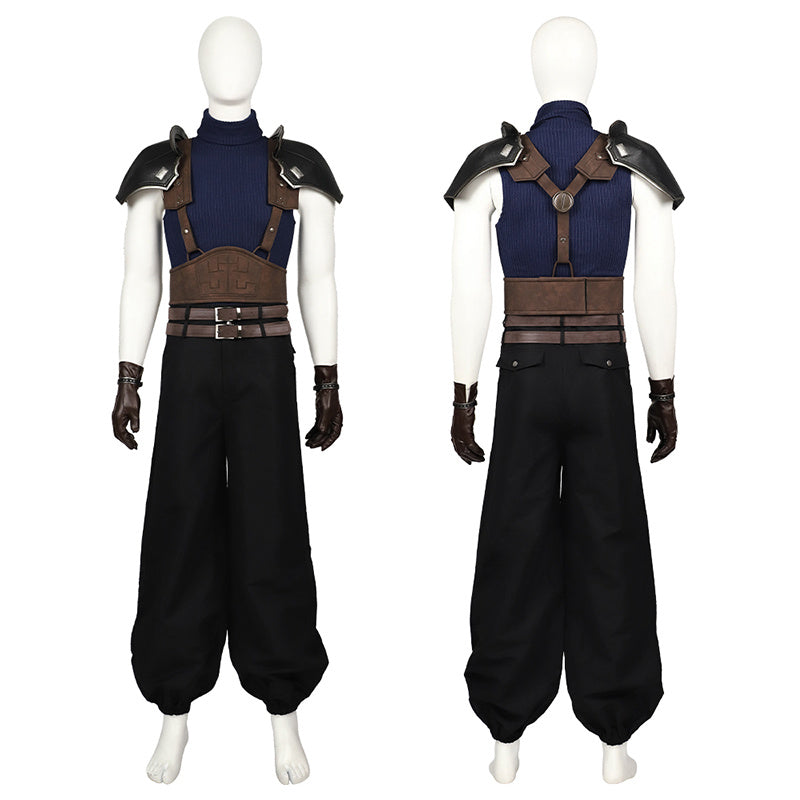 FF7 Cloud Strife Cosplay Final Fantasy VII Remake Costume Halloween Outfit Version 2 - Image 5