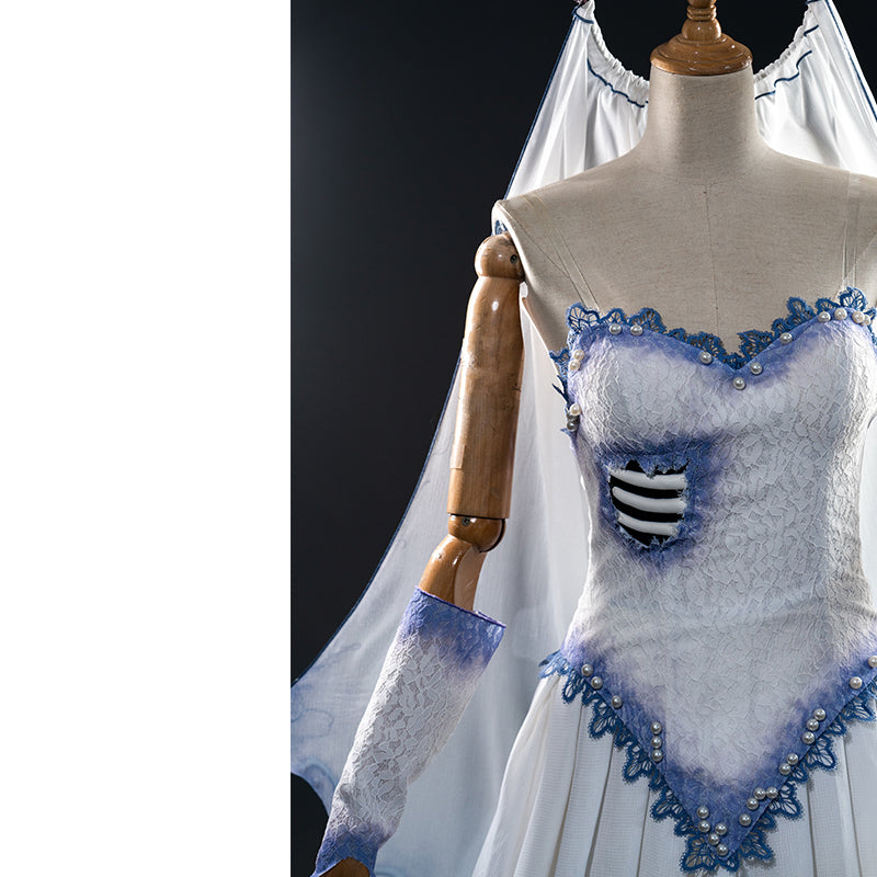Corpse Bride Dress Tim Burton's Corpse Bride Emily Cosplay Costume Halloween Carnival Suit - Image 12