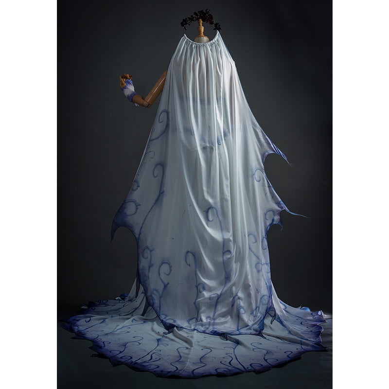 Corpse Bride Dress Tim Burton's Corpse Bride Emily Cosplay Costume Halloween Carnival Suit - Image 7