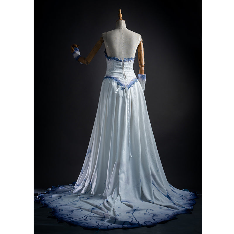 Corpse Bride Dress Tim Burton's Corpse Bride Emily Cosplay Costume Halloween Carnival Suit - Image 9