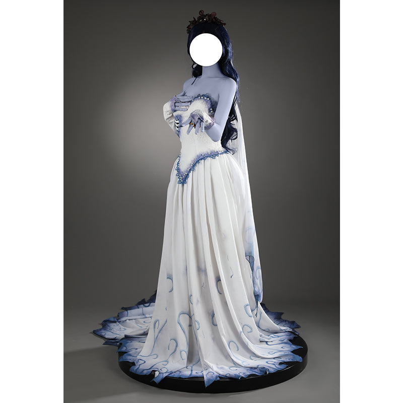 Corpse Bride Dress Tim Burton's Corpse Bride Emily Cosplay Costume Halloween Carnival Suit - Image 4