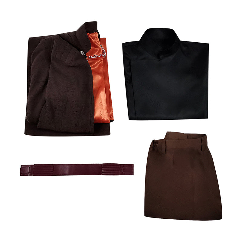 Star Wars Count Dooku Cosplay Costume Brown Cape Outfit Full Set Halloween Suit - Image 12