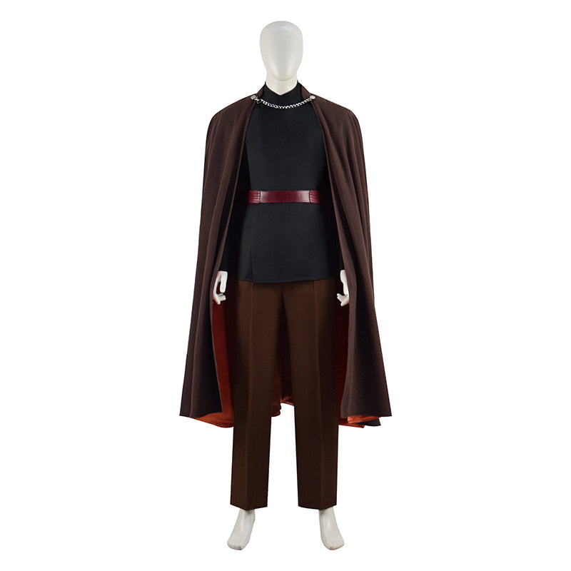 Star Wars Count Dooku Cosplay Costume Brown Cape Outfit Full Set Halloween Suit - Image 3