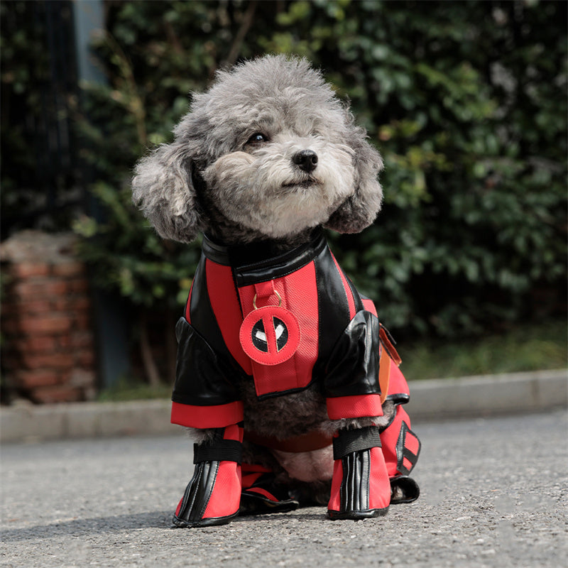 Deadpool 3 Dog Cosplay Costume Dogpool Puppy Suit Halloween Pet Dog Outfit - Image 2