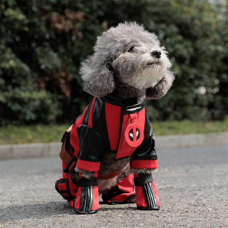 Deadpool 3 Dog Cosplay Costume Dogpool Puppy Suit Halloween Pet Dog Outfit - Image 3