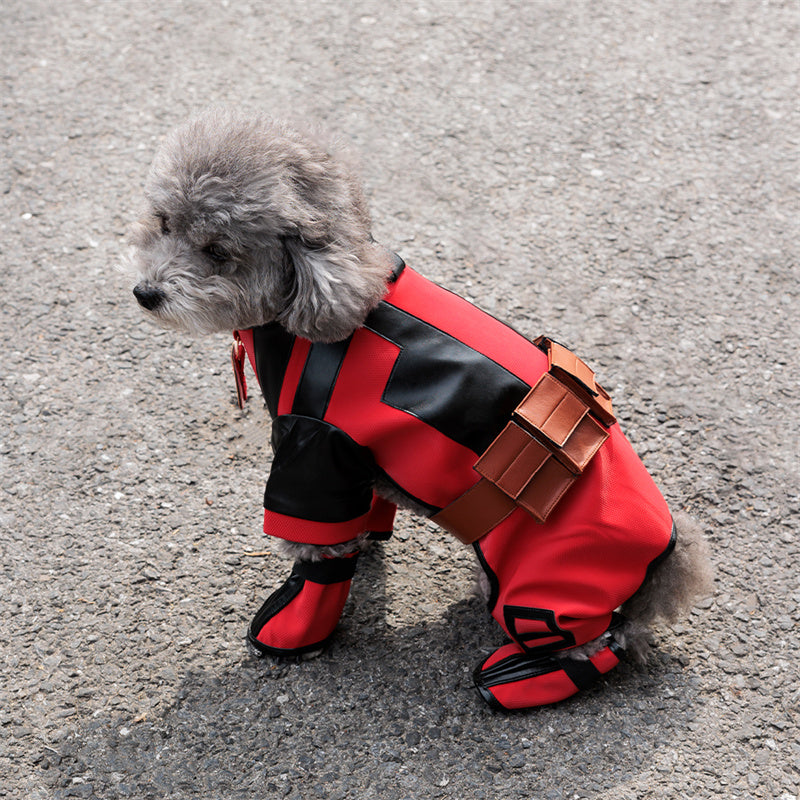 Deadpool 3 Dog Cosplay Costume Dogpool Puppy Suit Halloween Pet Dog Outfit - Image 4