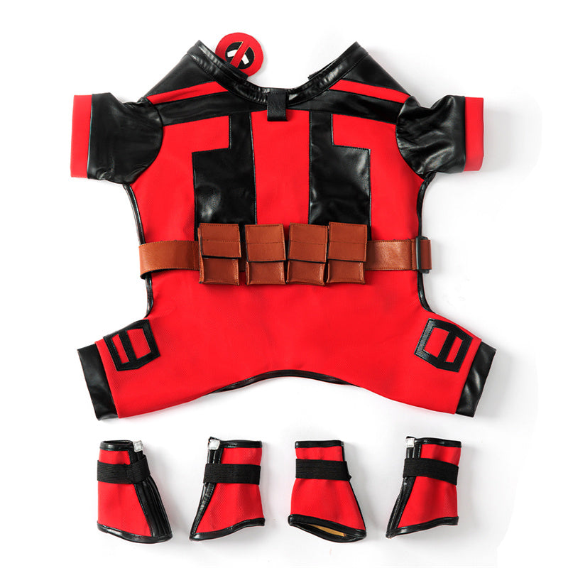 Deadpool 3 Dog Cosplay Costume Dogpool Puppy Suit Halloween Pet Dog Outfit - Image 5