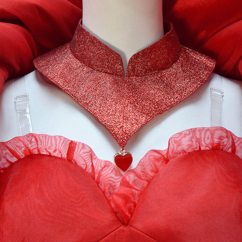 Descendants: The Rise of Red Cosplay Costume Queen of Hearts Red Dress Suit - Image 10
