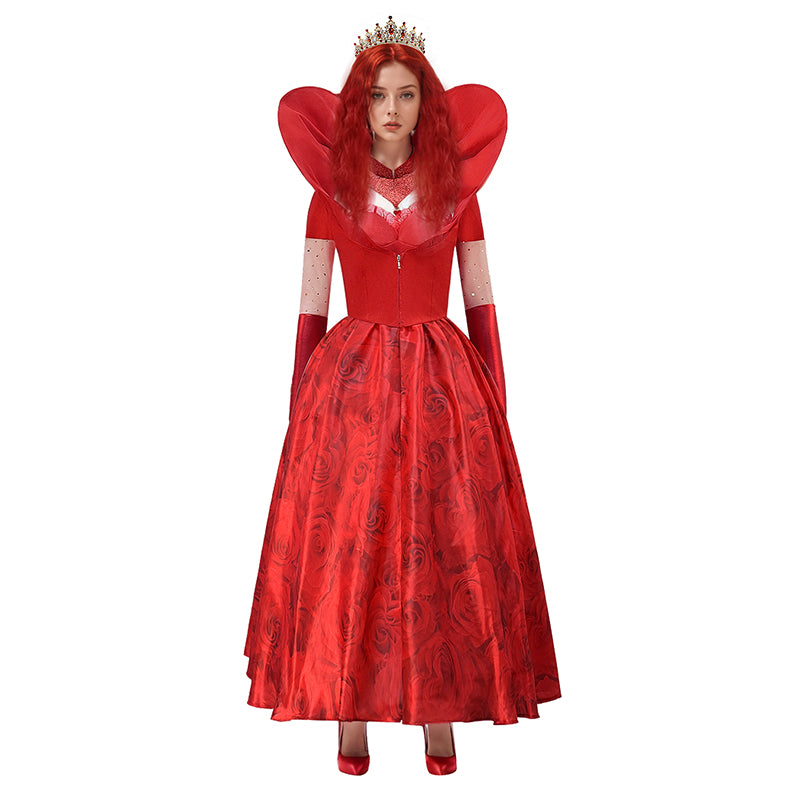 Descendants: The Rise of Red Cosplay Costume Queen of Hearts Red Dress Suit - Image 2