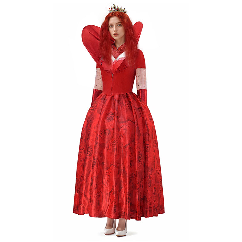 Descendants: The Rise of Red Cosplay Costume Queen of Hearts Red Dress Suit - Image 3