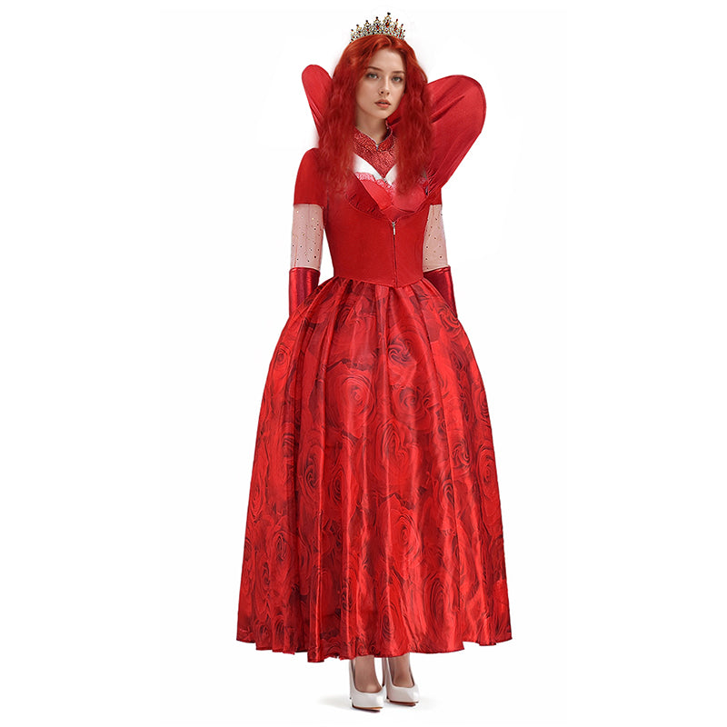 Descendants: The Rise of Red Cosplay Costume Queen of Hearts Red Dress Suit - Image 4