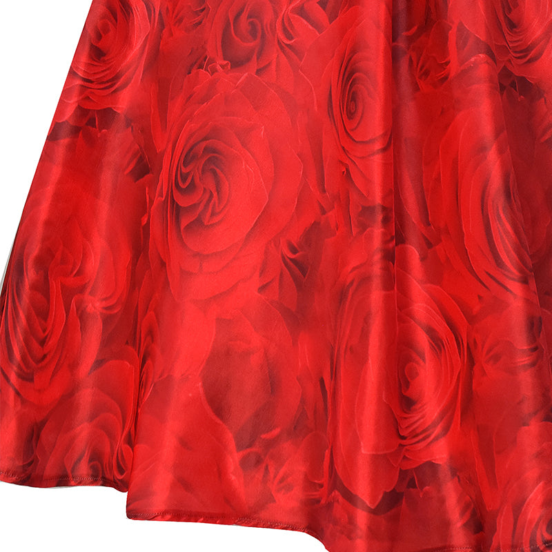 Descendants: The Rise of Red Cosplay Costume Queen of Hearts Red Dress Suit - Image 7