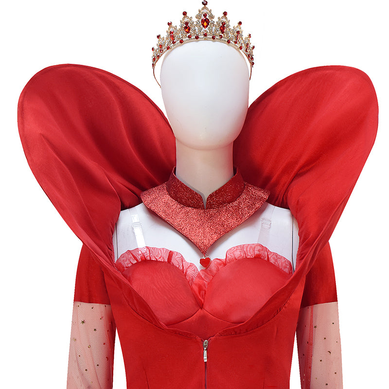 Descendants: The Rise of Red Cosplay Costume Queen of Hearts Red Dress Suit - Image 8