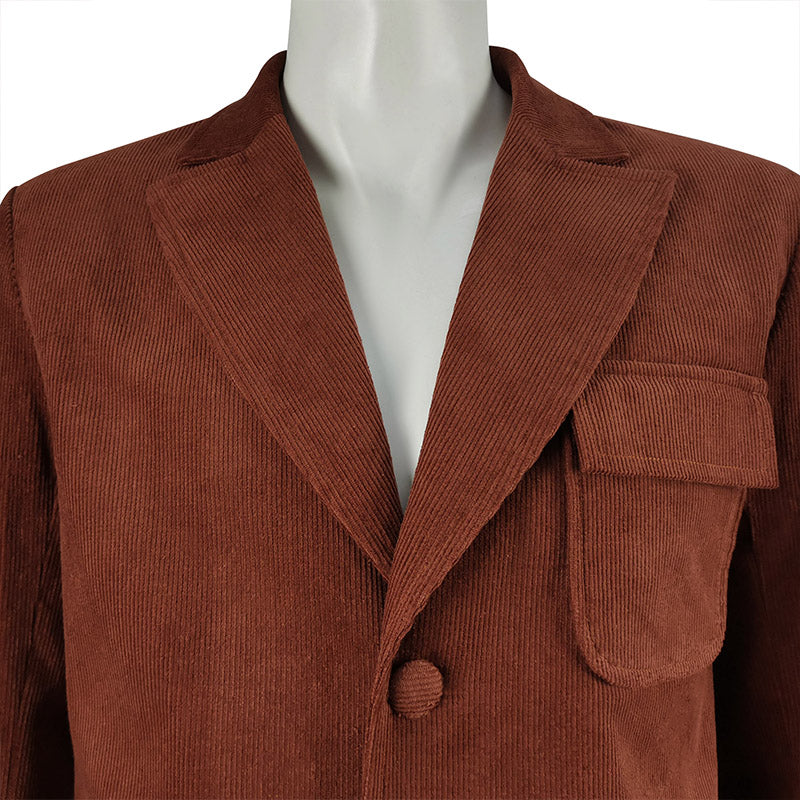Doctor Who Cosplay Dr. Who and the Daleks Costume Red Coat - Image 7