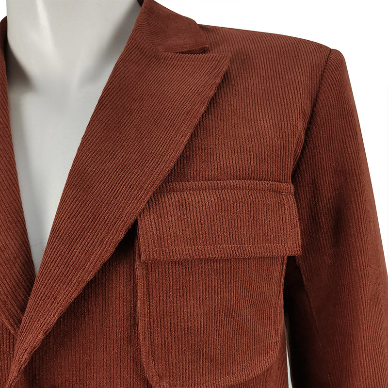 Doctor Who Cosplay Dr. Who and the Daleks Costume Red Coat - Image 8