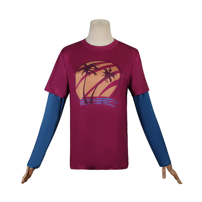 Survivor Ellie Cosplay Costume Game Fake two-piece T-shirt Halloween Suit - Image 2