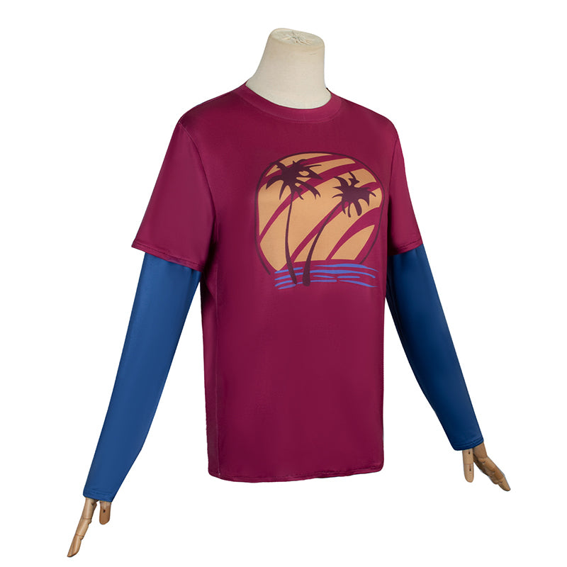 Survivor Ellie Cosplay Costume Game Fake two-piece T-shirt Halloween Suit - Image 3