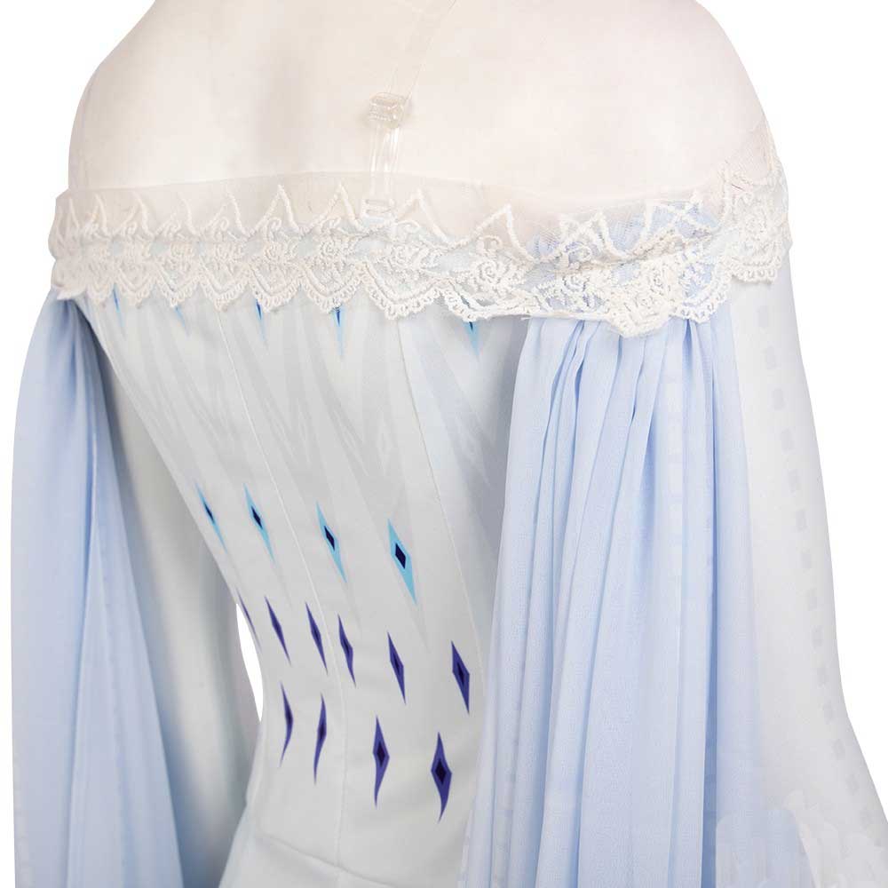 Frozen 2 Elsa Costume White Dress Cosplay Costume For Adults - Image 9