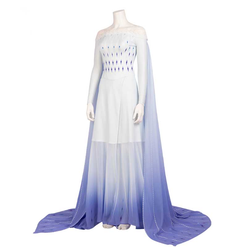 Frozen 2 Elsa Costume White Dress Cosplay Costume For Adults - Image 2