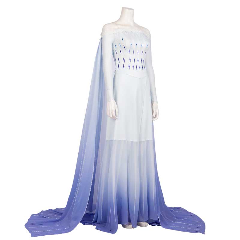 Frozen 2 Elsa Costume White Dress Cosplay Costume For Adults - Image 4