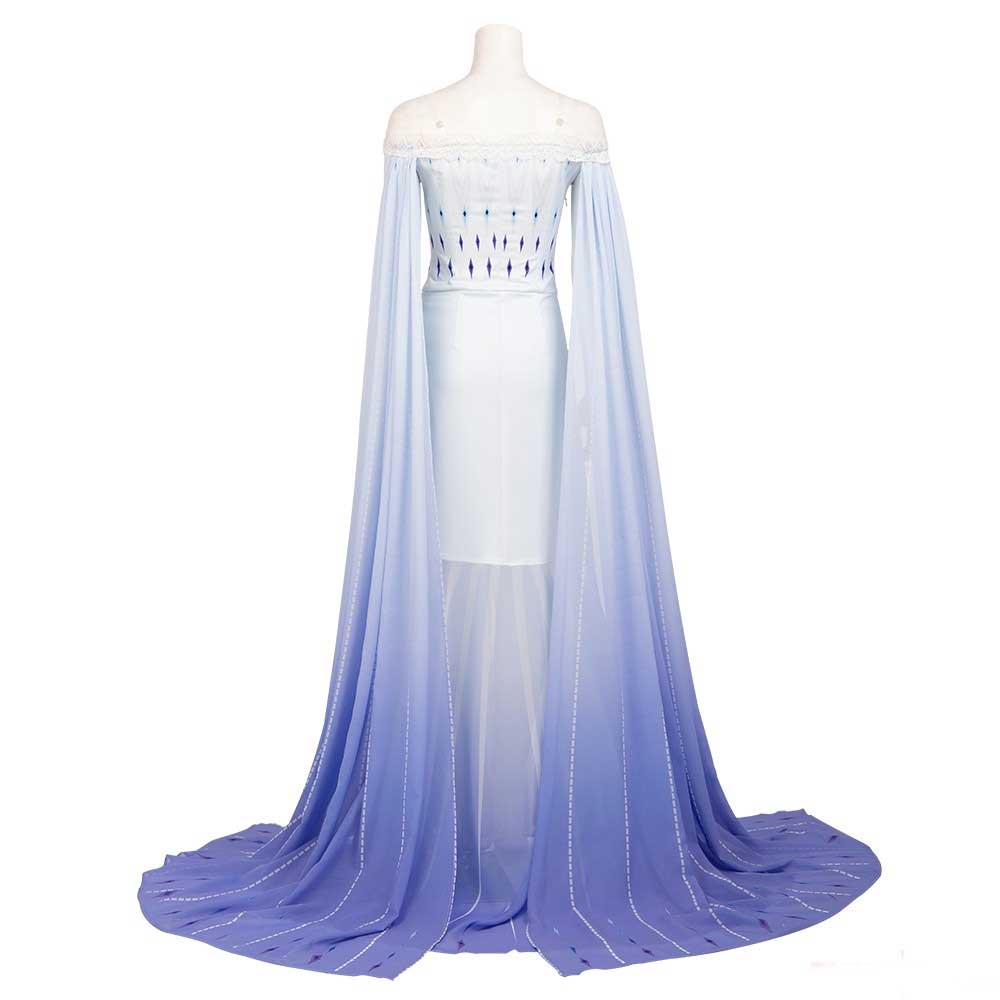 Frozen 2 Elsa Costume White Dress Cosplay Costume For Adults - Image 5