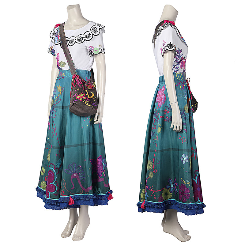 Encanto Cosplay Mirabel Madrigal Costume Fairy Tale Princess Magical Dress For Girls Women - Image 3